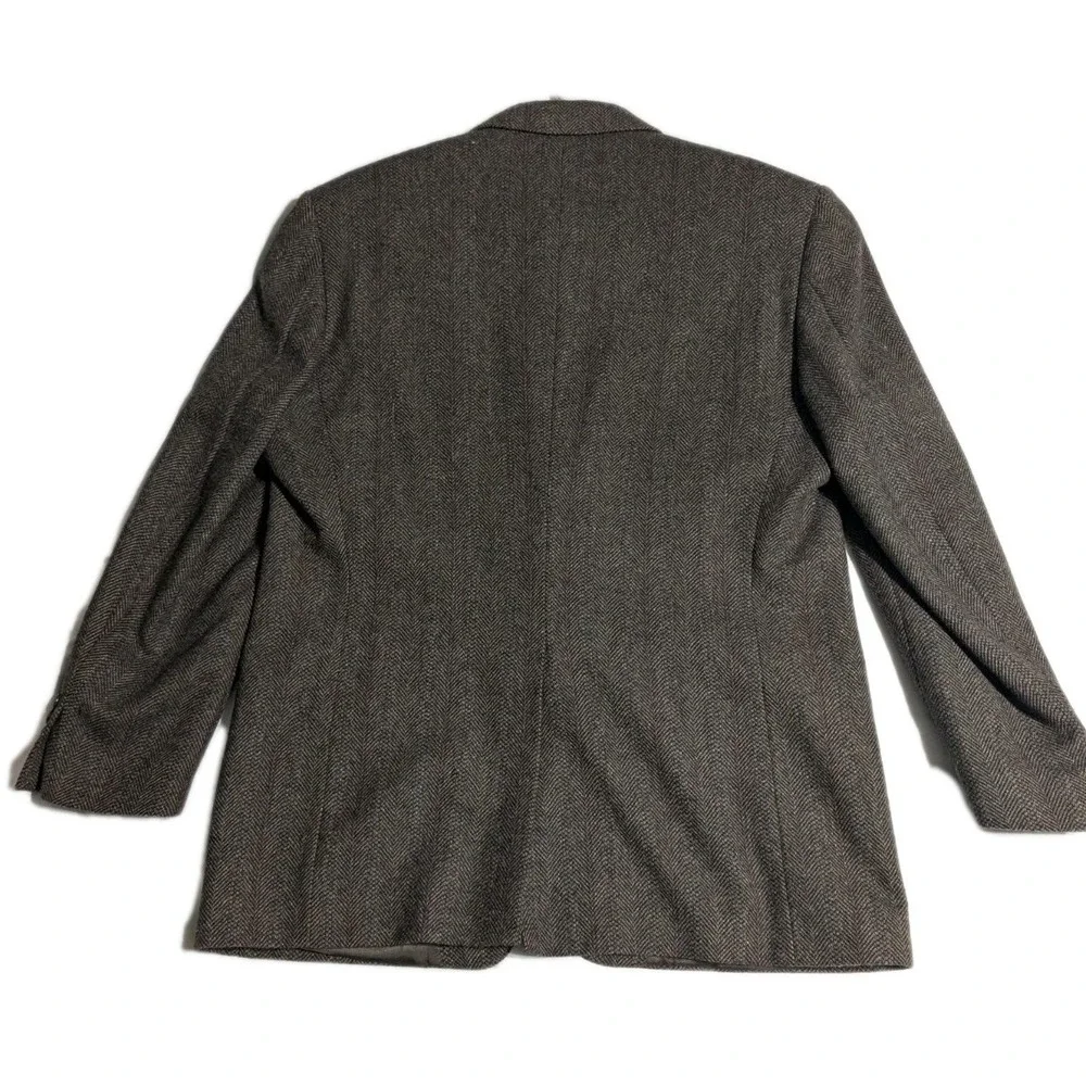 Cricketeer Men's‎ 42R Brown Wool Herringbone Tweed Blazer Sport Coat Jacket
